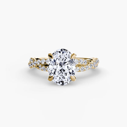 The Twisted Pavé Solitaire